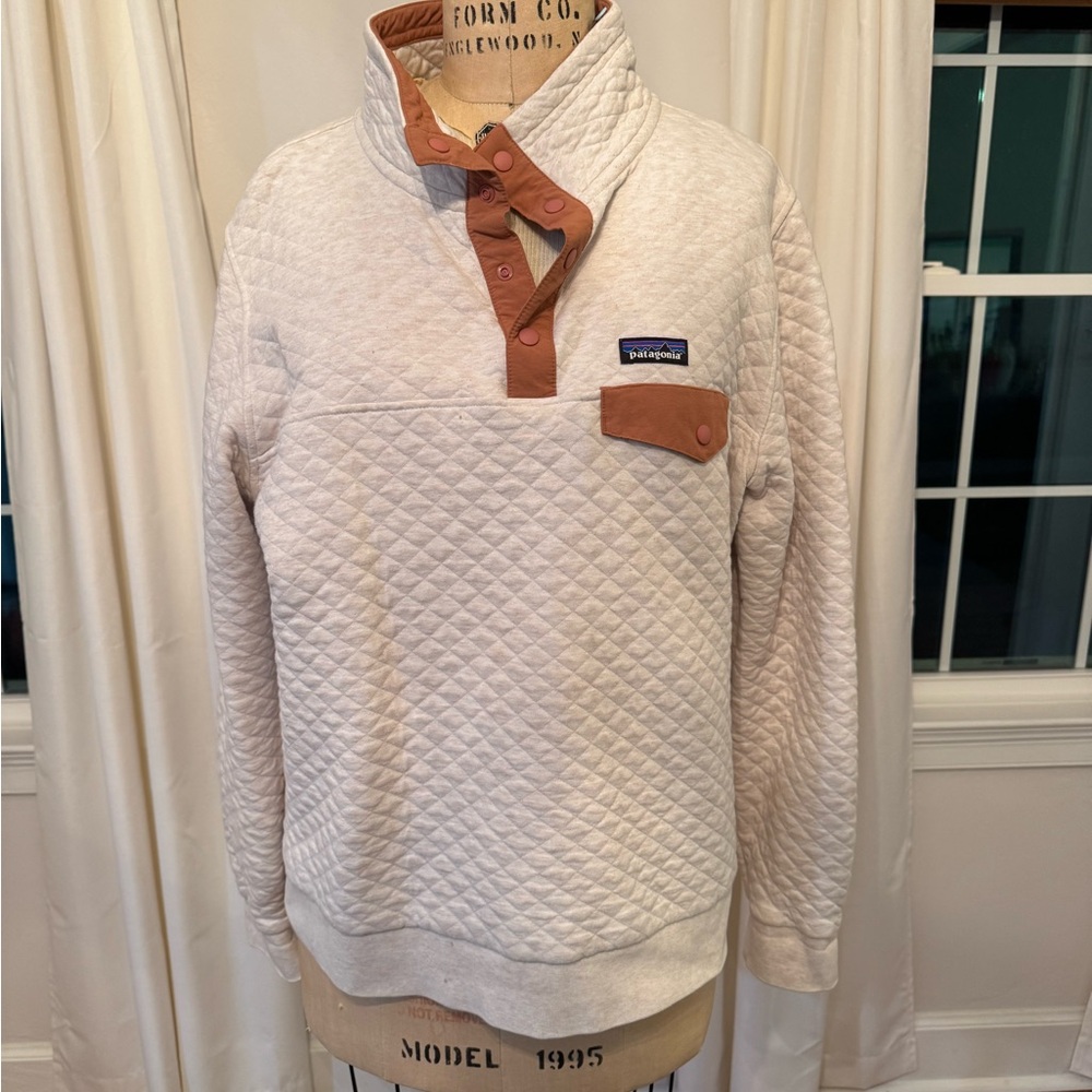 Patagonia Cream Quilted Sweater